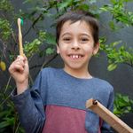 Escova de dente de Bambu Infantil Verde 03