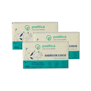 Trio Sabão de Coco em Barra Positiva 100g