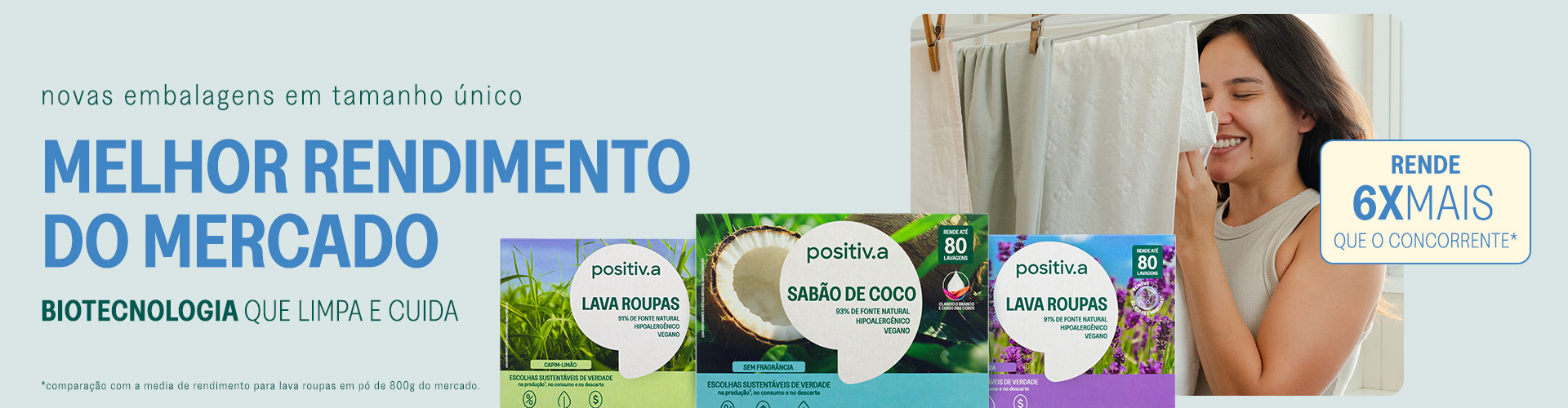 Nova Embalagem Lava Roupas em pó 800g