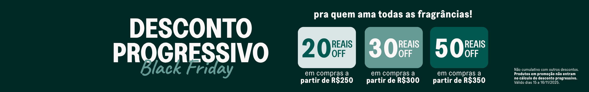 Black Friday - Desconto progressivo Black Friday - Desconto progressivo