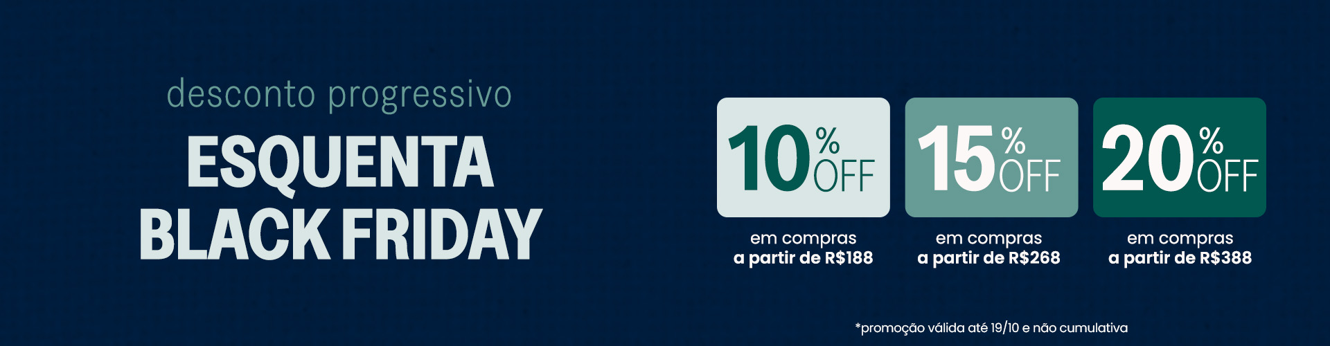 Semana do consumo consciente - Desconto progressivo